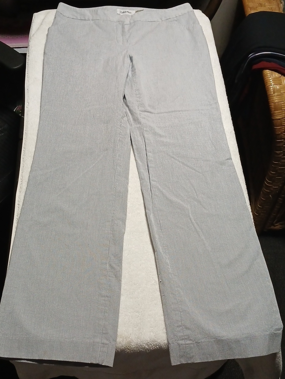 Calvin Klein Light Gray Wide-Leg Women's Pants
